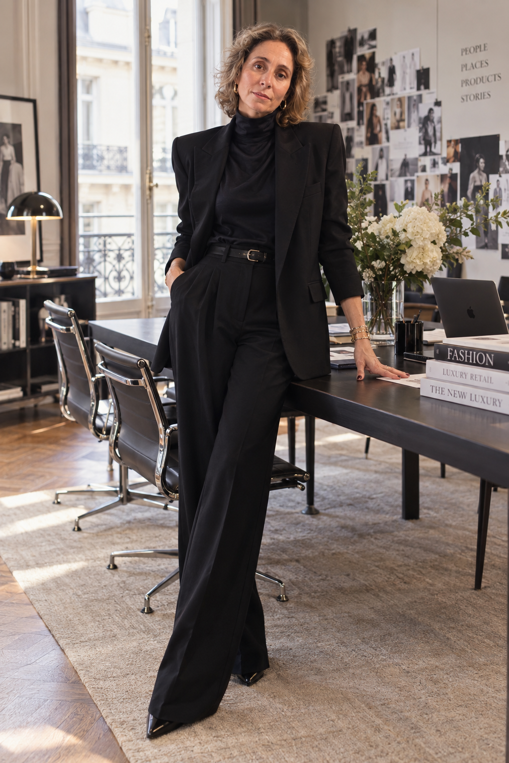 Noemi Attal dans un bureau consacré à la mode et au luxe